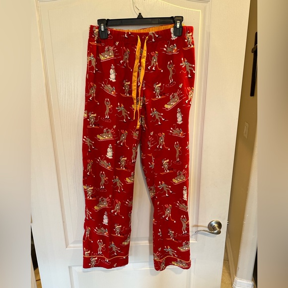 Nick & Nora Retro Sock Monkey Women’s flannel Pajamas size small - Picture 3 of 9